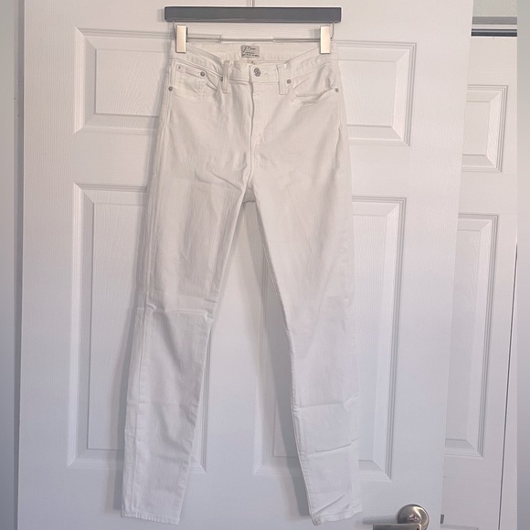White slim fit Jcrew white jeans